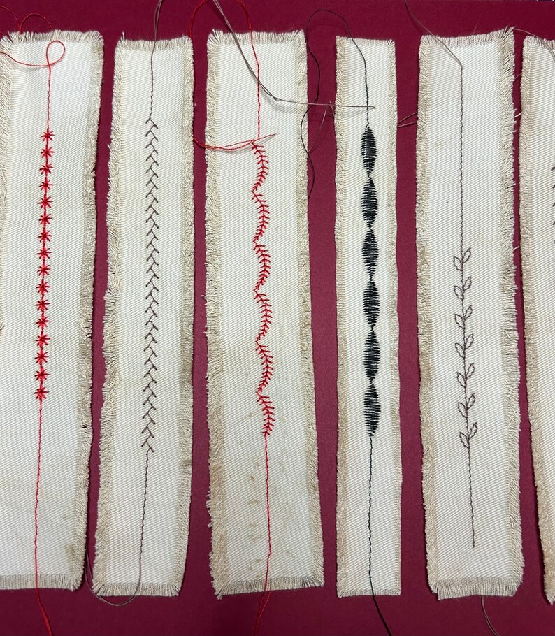 Set of 5-fancy Machine Stitched Borders - Etsy