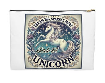 Bolsa para accesorios Unicorn Dreams: perfecta para viajes, maquillaje, escuela, regalos y organización