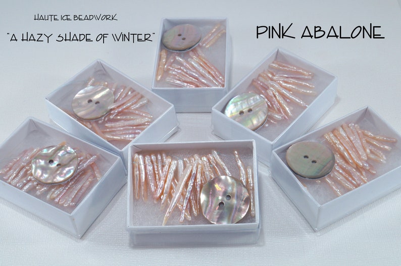 Kit Only for PINK ABALONE A Hazy Shade of Winter Necklace for Advanced Beaders image 6