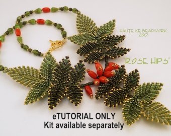 SOLO TUTORIAL electrónico para collar de cuentas de escaramujos