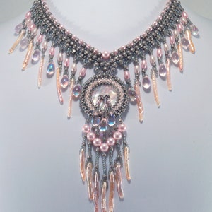 Kit Only for PINK ABALONE A Hazy Shade of Winter Necklace for Advanced Beaders image 2