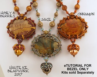 eTUTORIAL WITHOUT ACORN INSTRUCTIONS for Caramel's Claws Necklace for Advanced Beaders
