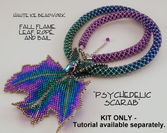 KIT ONLY for Psychedelic Scarab Leaf, Rope, and Bail