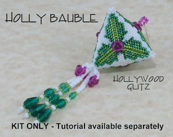 KIT ONLY for Holly Bauble in Hollywood Glitz Colors Beaded Ornament
