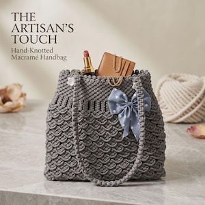 Schultertasche für Damen und Mädchen | Handgefertigte Makramee-Tragetasche: Geschenk zum Jahrestag