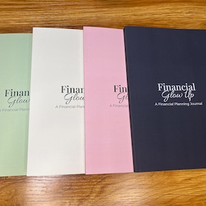 Financial Glow Up Journal – Soft-Touch Budget Planner with Prompts & Monthly Trackers