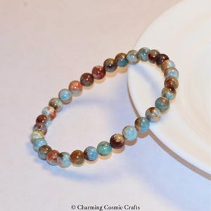RARE! AAA Natural Island Aquamarine Bracelet | 6mm Stretch Beaded Gemstone Bracelet | Gift for Mom | Genuine Aquamarine Bracelet