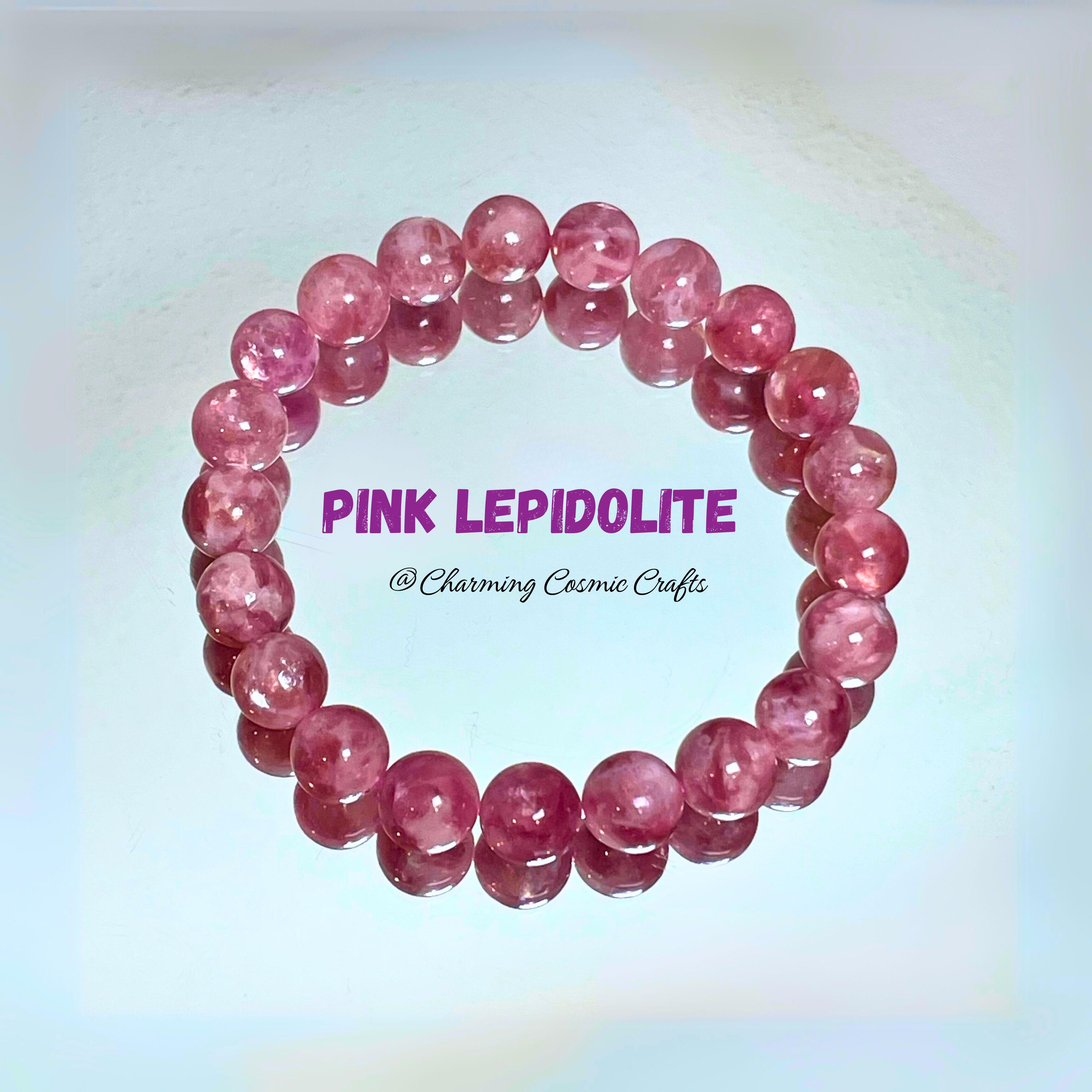 RARE! Genuine Pink Lepidolite Bracelet | Natural Mica Bracelet