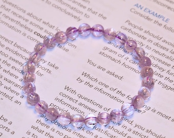 Top Quality Genuine Kunzite Bracelet | 6mm Natural Kunzite Stretchable Beaded Gemstone Bracelet | Healing Bracelet | Heart Chakra