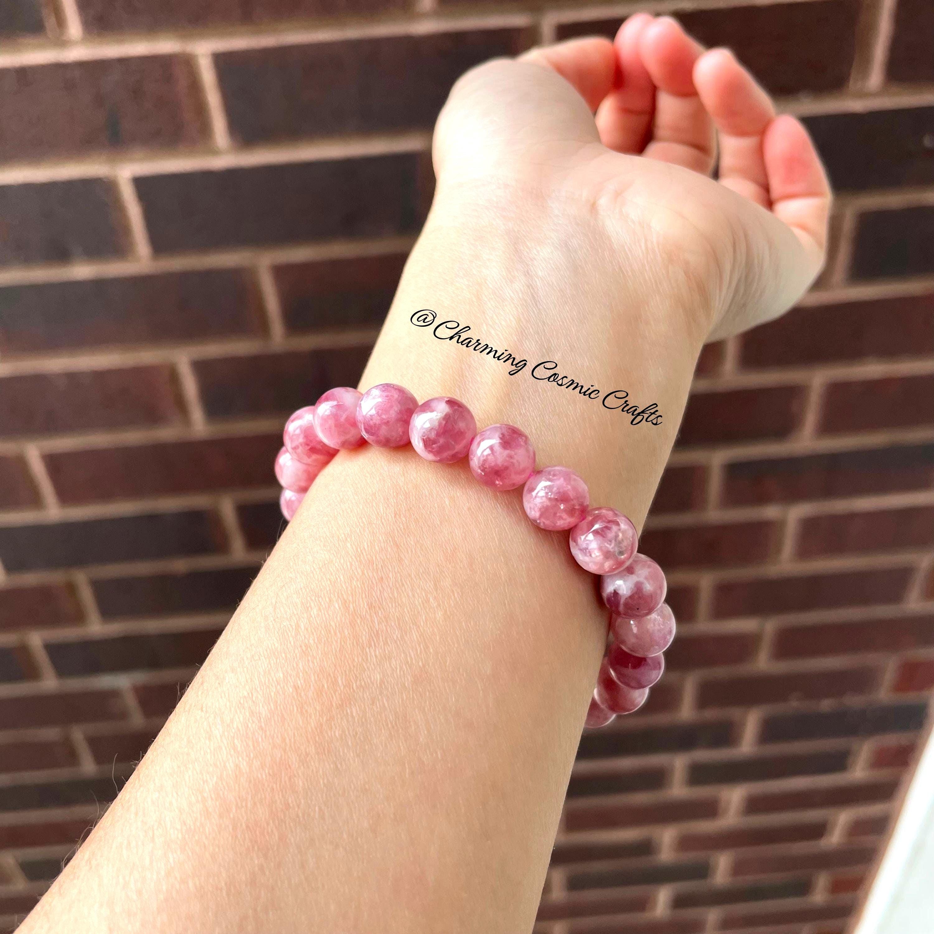 RARE! Genuine Pink Lepidolite Bracelet | Natural Mica Bracelet