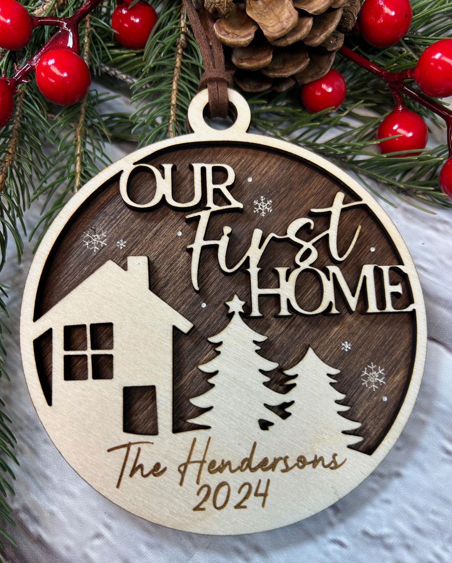 First Home Christmas Ornament Digital Files GLOWFORGE Files Laser