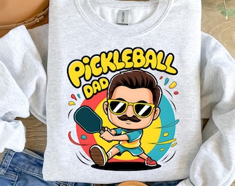 Lustiges Pickleball Clipart, Pickleball Papa PNG, Kawaii Pickleball Sublimation, Retro Sport Druck, Pickleball Liebhaber Vatertagsgeschenk, cooler Papa