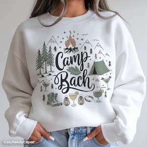 Camp Bach Bachelorette PNG Clipart, Camping Bachelorette, Campfire Bach Party TShirts, Outdoor Bride Gifts, Hiking Bridal Shower, Glamping