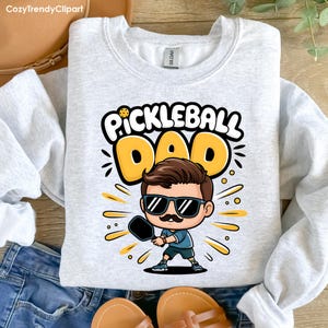 Lustiges Pickleball Clipart, Pickleball Papa PNG, Kawaii Pickleball Sublimation, Retro Sport Druck, Pickleball Liebhaber Vatertagsgeschenk, cooler Papa