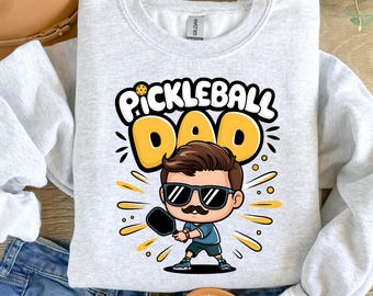 Lustiges Pickleball Clipart, Pickleball Papa PNG, Kawaii Pickleball Sublimation, Retro Sport Druck, Pickleball Liebhaber Vatertagsgeschenk, cooler Papa