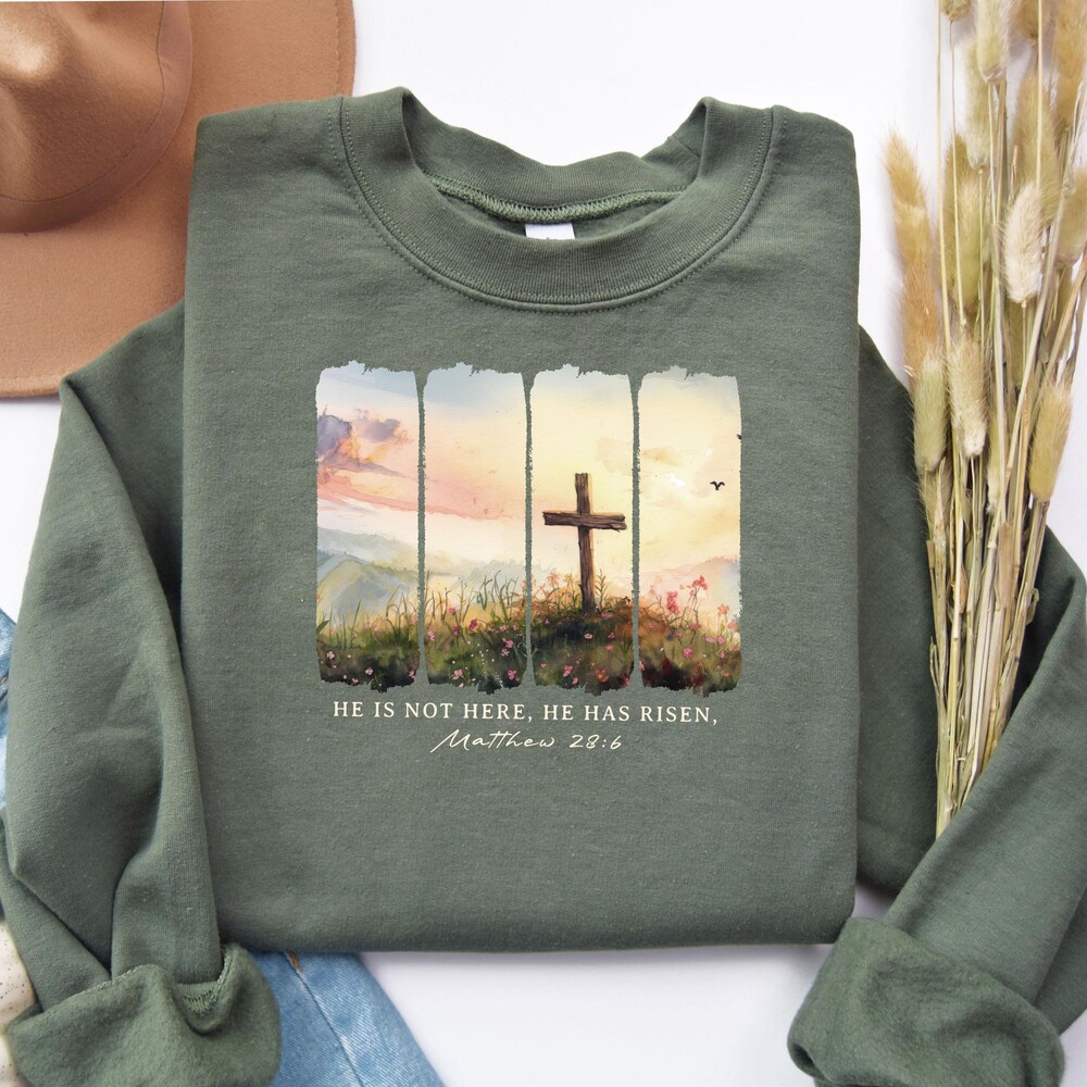 He Is Not Here, He Has Risen Shirt, Easter Shirt, Christian Shirt, Jesus Easter Shirt, Jesus Christ Easter, Bunny Shirt, Faith Shirt