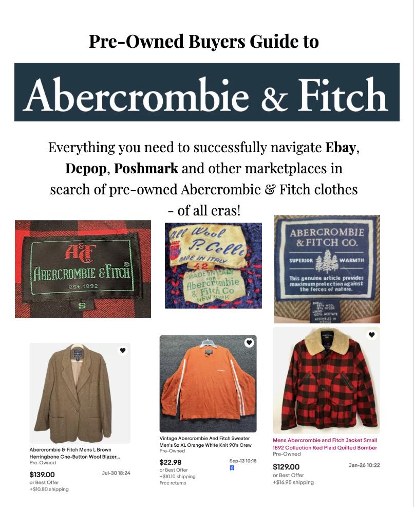 Pre-owned Buyers Guide to Abercrombie & Fitch + Timeline! - Etsy