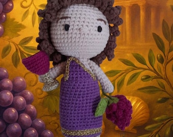 Handmade Crochet Dionysus Doll – Greek God of Wine Toy