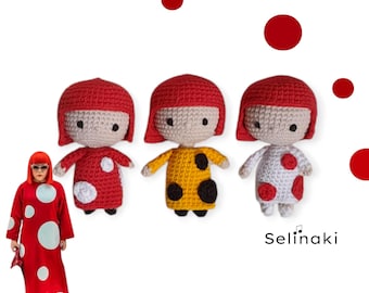 Handmade Mini Yayoi Doll Toy Key Chain Decoration Bag Charm