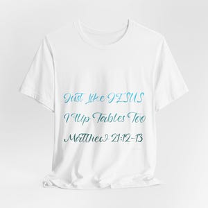 Matthew 21:12-13 Unisex Jersey Short Sleeve Tee