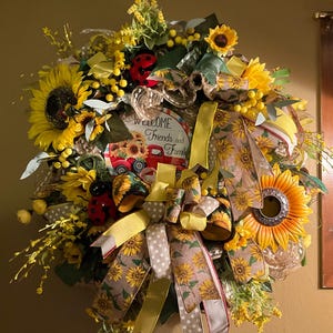 Stunning Sunflower one of a kind wreath
