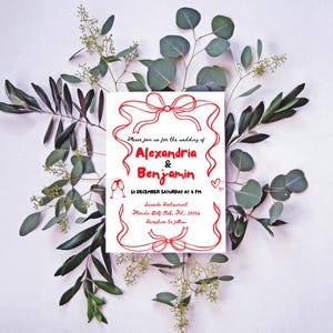 Hand drawn Wedding Invitation template, Hand drawn scribble illustrated Fun Wedding Invite, Instant downloadable editable template
