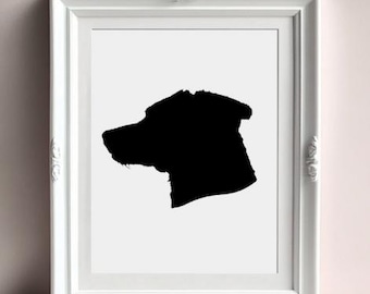 silhouette custom made pet portrait from photo, pet portrait digital printable, gift for cat mom, pet memorial gift