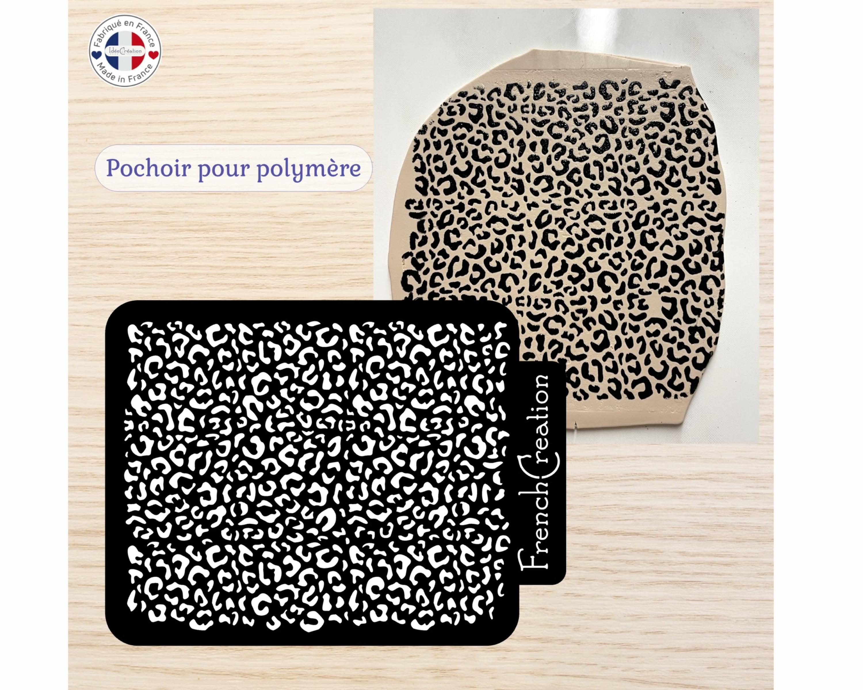 Texture sheet stencil for polymer clay leopard pattern in PVC