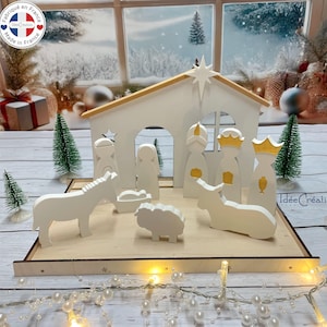 Modern Christmas Nativity Scene / Raysin / Nativity Scene with 11 Figures / Scandinavian Christmas