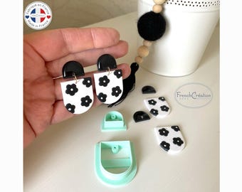 Half Oval Polymer Clay Earring Cutter, Clay Cutter, Clay Cutter