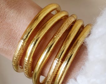 KUMLAÏ Buddhist Bangle - gold | 5 sizes to choose from