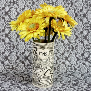 Personalized Faux Bois Porcelain Vase Made To Order image 6