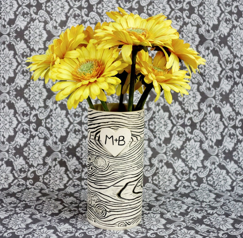 Personalized Faux Bois Porcelain Vase Made To Order image 6