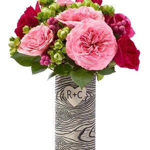 Personalized Faux Bois Porcelain Vase Made To Order image 2