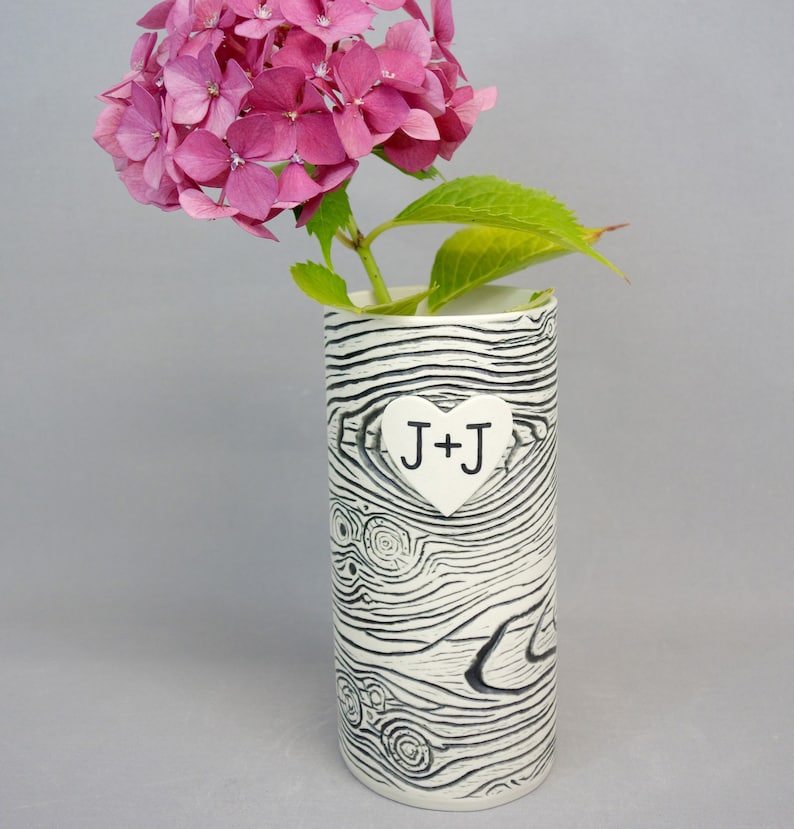 Personalized Faux Bois Porcelain Vase Made To Order image 7