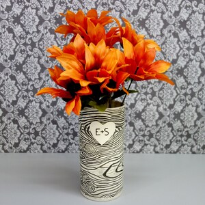 Personalized Faux Bois Porcelain Vase Made To Order image 10