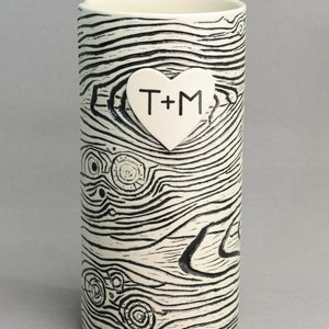 Personalized Faux Bois Porcelain Vase Made To Order image 4