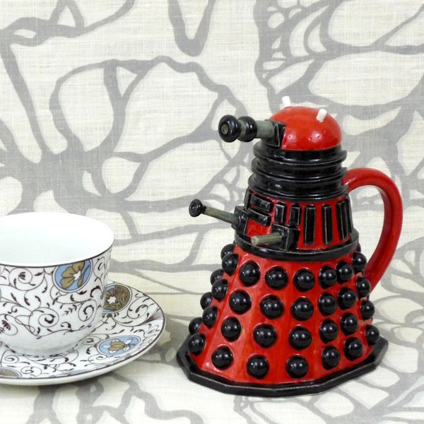 Dalek Creamer: highly detailed sci-fi inspired ceramic pitcher