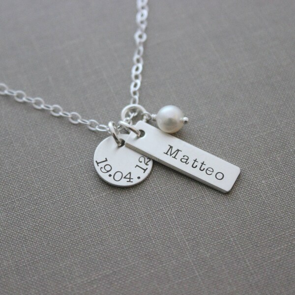 Birthdate Necklace Etsy