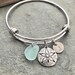 Sand Dollar Charm Bracelet, Stainless Steel Adjustable Bangle With ...