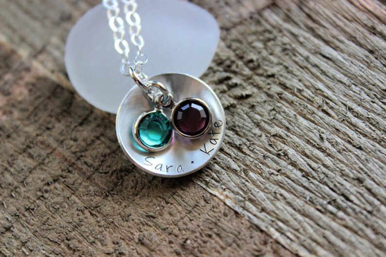 Sterling Silver Childrens Names Necklace Mommy Jewelry Etsy