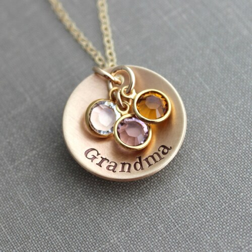 Hand Stamped Bronze and 14k Gold Filled 
