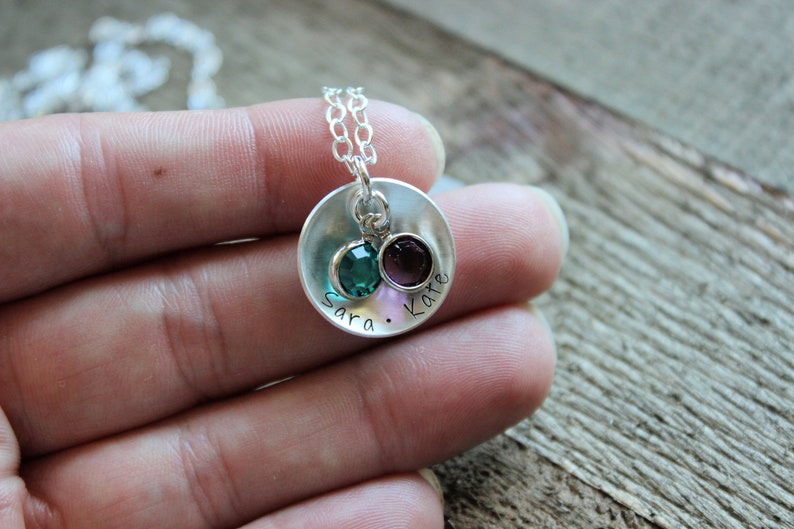 Sterling Silver Childrens Names Necklace Mommy Jewelry Etsy
