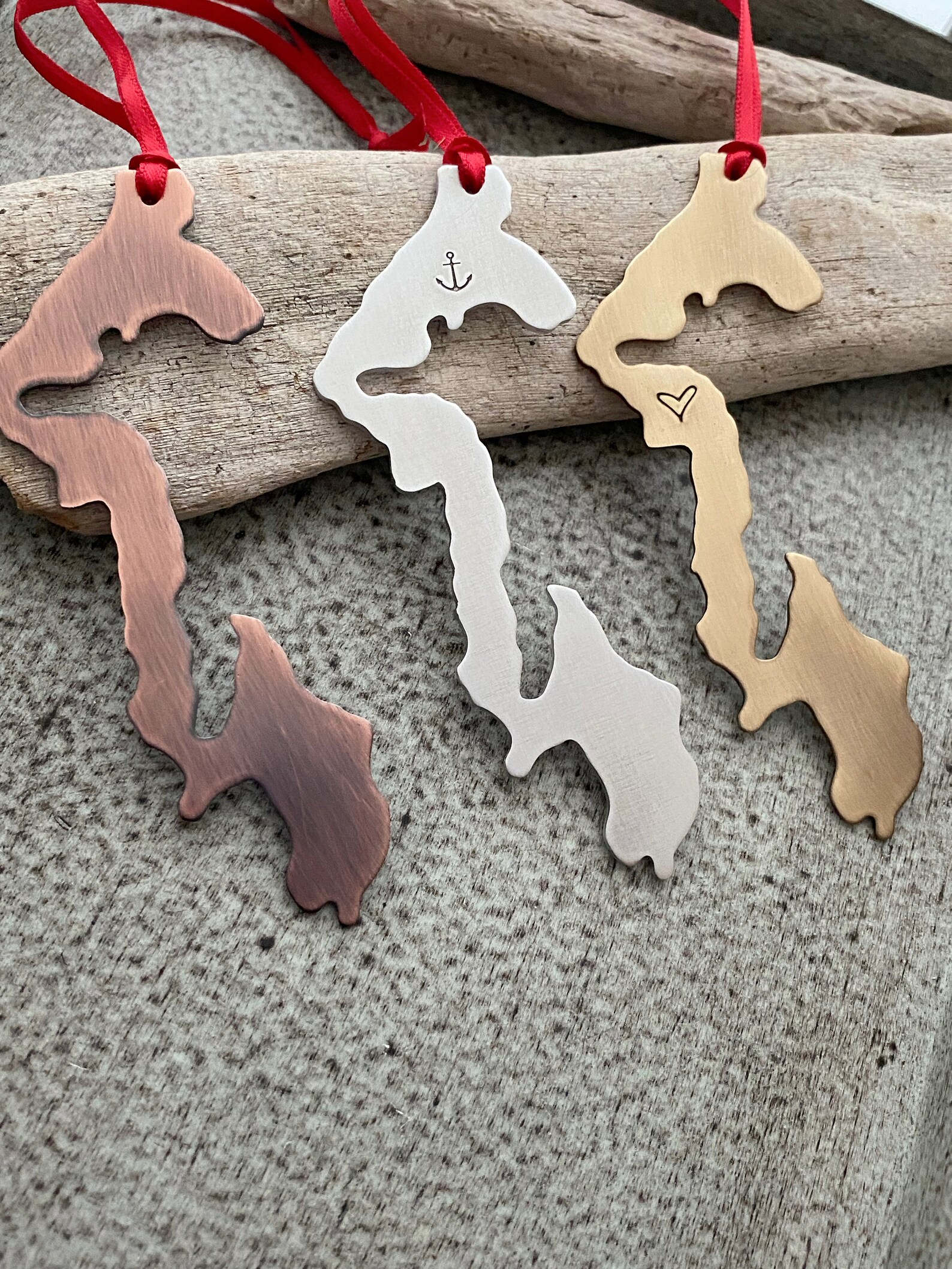 Whidbey Island Ornament Christmas Tree Ornament Silver Etsy