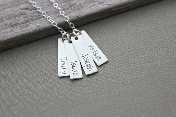 Necklace rectangle with best sale name