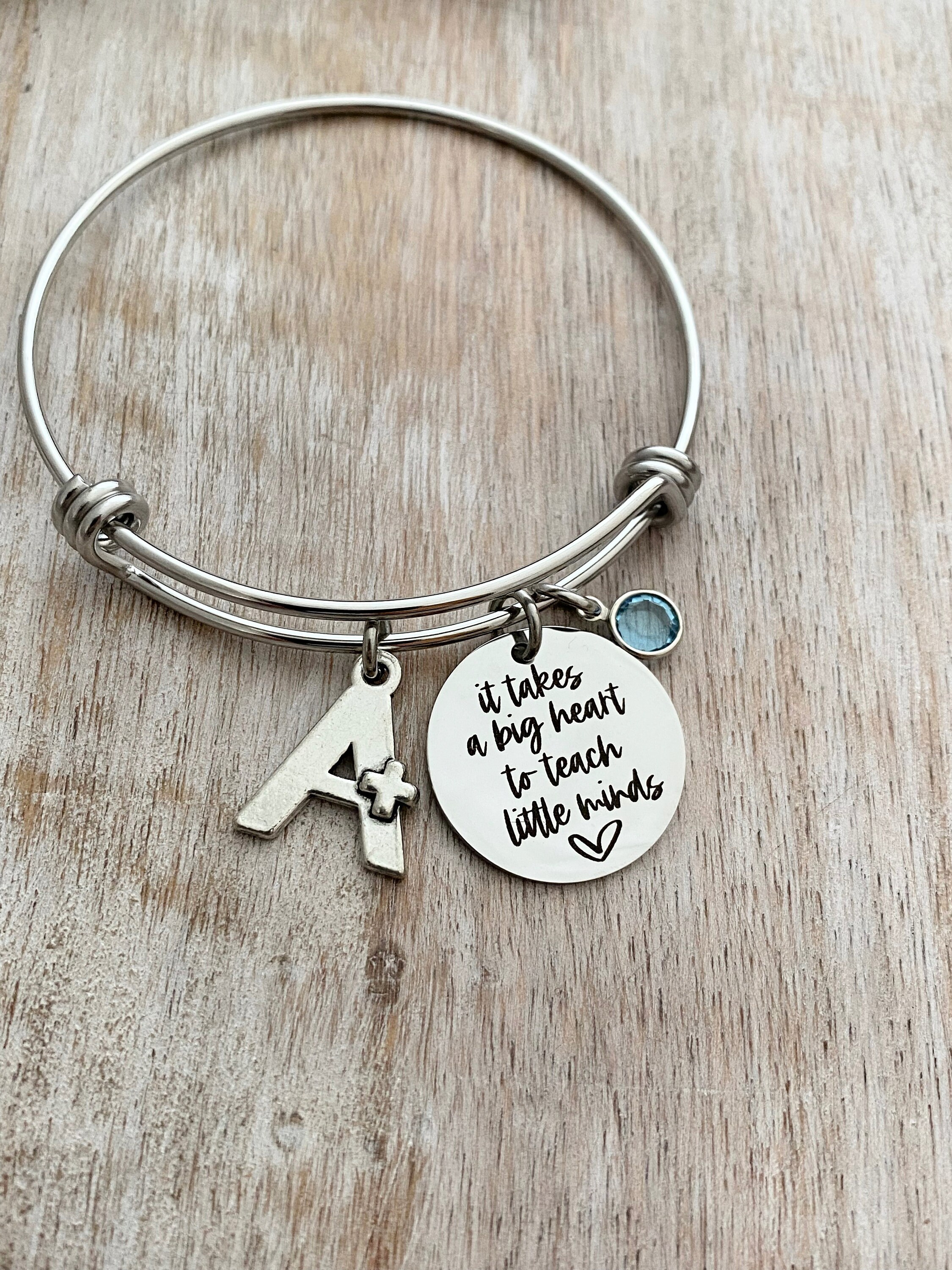 It takes a big heart to shape little minds bracelet clearance