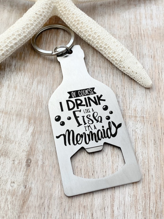 Bottle opener keychain for her discount
