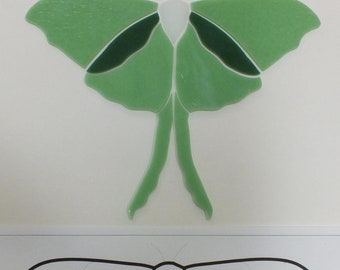 Pre-Cut Stained Glass Luna Moth Kit