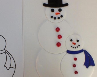 Pre-Cut Stained Glass Snowman Kit
