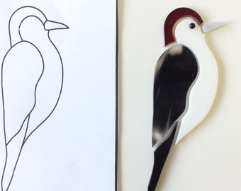 Pre-Cut Stained Glass Small Woodpecker Kit